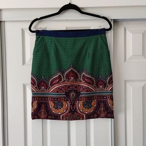 Anthropologie green tribal exotic couroy fabric